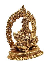 [jambhala: Namtose], Buddhist Miniature Statue, [gold Plated]