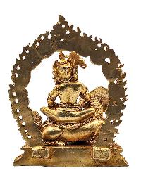 [jambhala: Namtose], Buddhist Miniature Statue, [gold Plated]