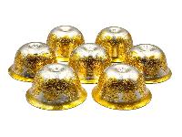 Copper Offering Bowl, Hand Carved 7 Pcs Set, Gold And Silver Plated