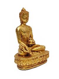 Buddhist Miniature Statue Of Medicine Buddha, [gold Plated]