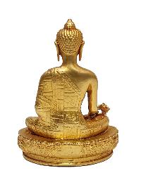 Buddhist Miniature Statue Of Medicine Buddha, [gold Plated]