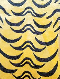 Handwoven Tiger Design Rug From Nepal, Medium Size