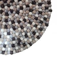 [felt Beads Matt], Handwoven In Nepal, Natural Color, Medium Size, Felt Carpet