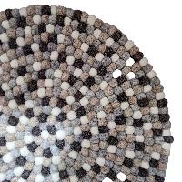 [felt Beads Matt], Handwoven In Nepal, Natural Color, Medium Size, Felt Carpet