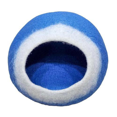 [cat House], Handmade In Nepal, Blue And White Color