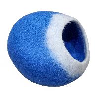 [cat House], Handmade In Nepal, Blue And White Color