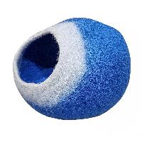 [cat House], Handmade In Nepal, Blue And White Color