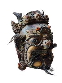 [mahakala], Handmade Mask Of Bhairav, Antique Finishing