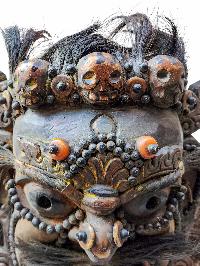 [mahakala], Handmade Mask Of Bhairav, Antique Finishing