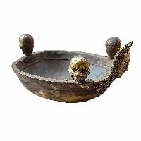 [kapala], Buddhist Handmade Ritual Item, Gold Plated
