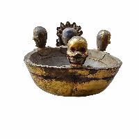 [kapala], Buddhist Handmade Ritual Item, Gold Plated
