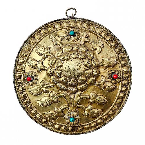 Buddhist Metal Wall Hanging, Tibetan Calendar With [lotus]