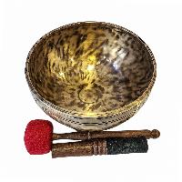 [singing Bowl], Buddhist Hand Beaten, Antique Finishing