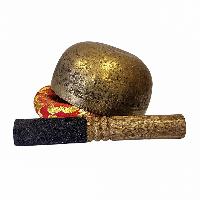 Kopre Singing Bowl, Buddhist Hand Beaten, Antique Finishing, Note J 390 Hz, [select Accessories]