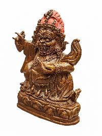 [mahakala Panjaranatha], Mahakala 2 Arms, Buddhist Statue, [chocolate Oxidized]