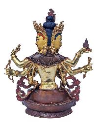 [namgyalma], Buddhist Handmade Statue, [face Painted] And [partly Gold Plated]