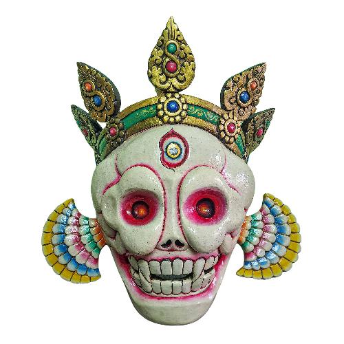 [citipati], Handmade Wooden Mask Or Wall Hanging, [painted], [high Quality], Female