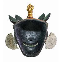 [citipati], Handmade Wooden Mask Or Wall Hanging, [painted], [high Quality], Female