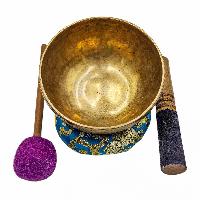 Kopre Singing Bowl, Buddhist Hand Beaten, Antique Finishing, [select Accessories]