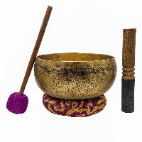 Kopre Singing Bowl, Buddhist Hand Beaten, Antique Finishing, [select Accessories]
