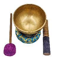Kopre Singing Bowl, Buddhist Hand Beaten, Antique Finishing, [select Accessories]