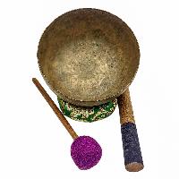 Kopre Singing Bowl, Buddhist Hand Beaten, Antique Finishing, [select Accessories]