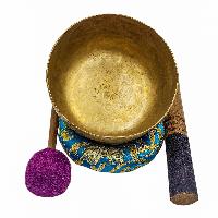 Kopre Singing Bowl, Buddhist Hand Beaten, Antique Finishing, [select Accessories]