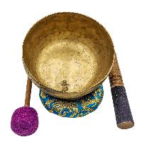 Kopre Singing Bowl, Buddhist Hand Beaten, Antique Finishing, [select Accessories]