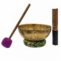Kopre Singing Bowl, Buddhist Hand Beaten, Antique Finishing, [select Accessories]