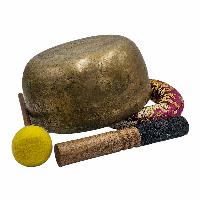 Thadobati Singing Bowl, Buddhist Hand Beaten, Antique Finishing, [select Accessories]