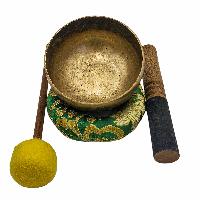 Kopre Singing Bowl, Buddhist Hand Beaten, Antique Finishing, [select Accessories]
