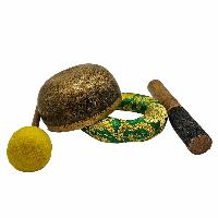 Kopre Singing Bowl, Buddhist Hand Beaten, Antique Finishing, [select Accessories]