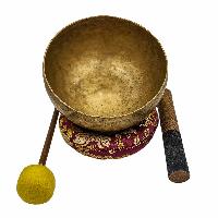Kopre Singing Bowl, Buddhist Hand Beaten, Antique Finishing, [select Accessories]