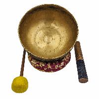 Kopre Singing Bowl, Buddhist Hand Beaten, Antique Finishing, [select Accessories]