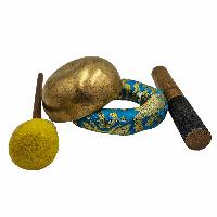 Kopre Singing Bowl, Buddhist Hand Beaten, Antique Finishing, [select Accessories]