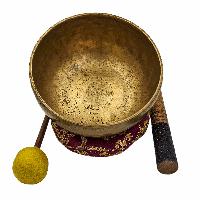 Jambati Singing Bowl, Buddhist Hand Beaten, Antique Finishing, [select Accessories]