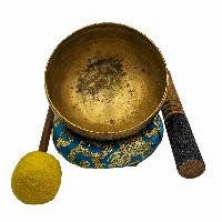 Kopre Singing Bowl, Buddhist Hand Beaten, Antique Finishing, [select Accessories]