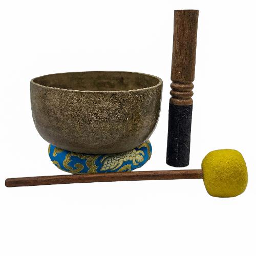 [singing Bowl], Buddhist Hand Beaten, Antique Finishing, [select Accessories]