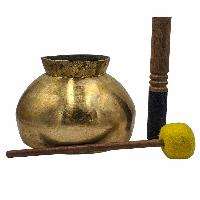 [naga Singing Bowl], Buddhist Hand Beaten, Antique Finishing, [select Accessories]