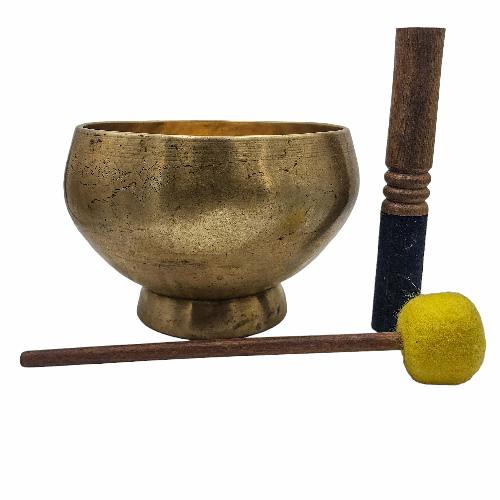 [naga Singing Bowl], Buddhist Hand Beaten, Antique Finishing, [select Accessories]