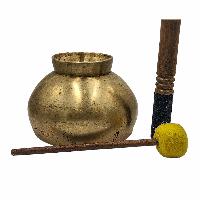 [naga Singing Bowl], Buddhist Hand Beaten, Antique Finishing, [select Accessories]