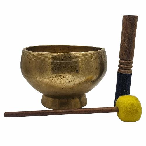 [naga Singing Bowl], Buddhist Hand Beaten, Antique Finishing, [select Accessories]
