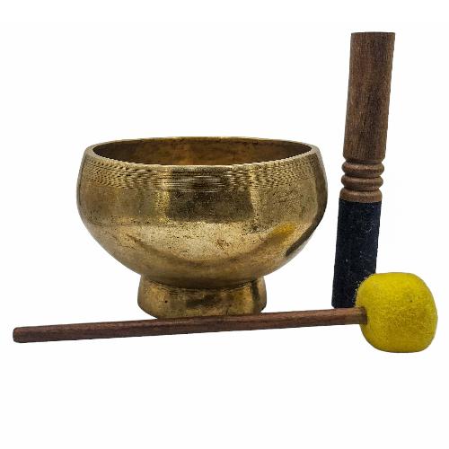 [naga Singing Bowl], Buddhist Hand Beaten, Antique Finishing, [select Accessories]
