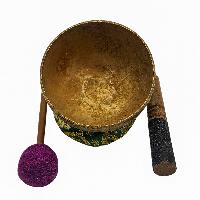 Kopre Singing Bowl, Buddhist Hand Beaten, Antique Finishing, [select Accessories]