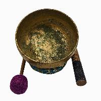 Kopre Singing Bowl, Buddhist Hand Beaten, Antique Finishing, [select Accessories]