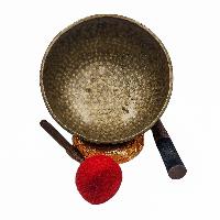 Jambati Singing Bowl, Buddhist Hand Beaten, Antique Finishing, [select Accessories]