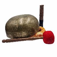 Jambati Singing Bowl, Buddhist Hand Beaten, Antique Finishing, [select Accessories]