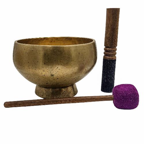 [naga Singing Bowl], Buddhist Hand Beaten, Antique Finishing, [select Accessories]