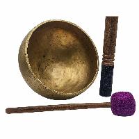 [naga Singing Bowl], Buddhist Hand Beaten, Antique Finishing, [select Accessories]