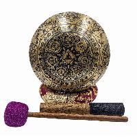 Singing Bowl, Buddhist Hand Beaten, With Fine Etching Carvin Of Om, [select Accessories]